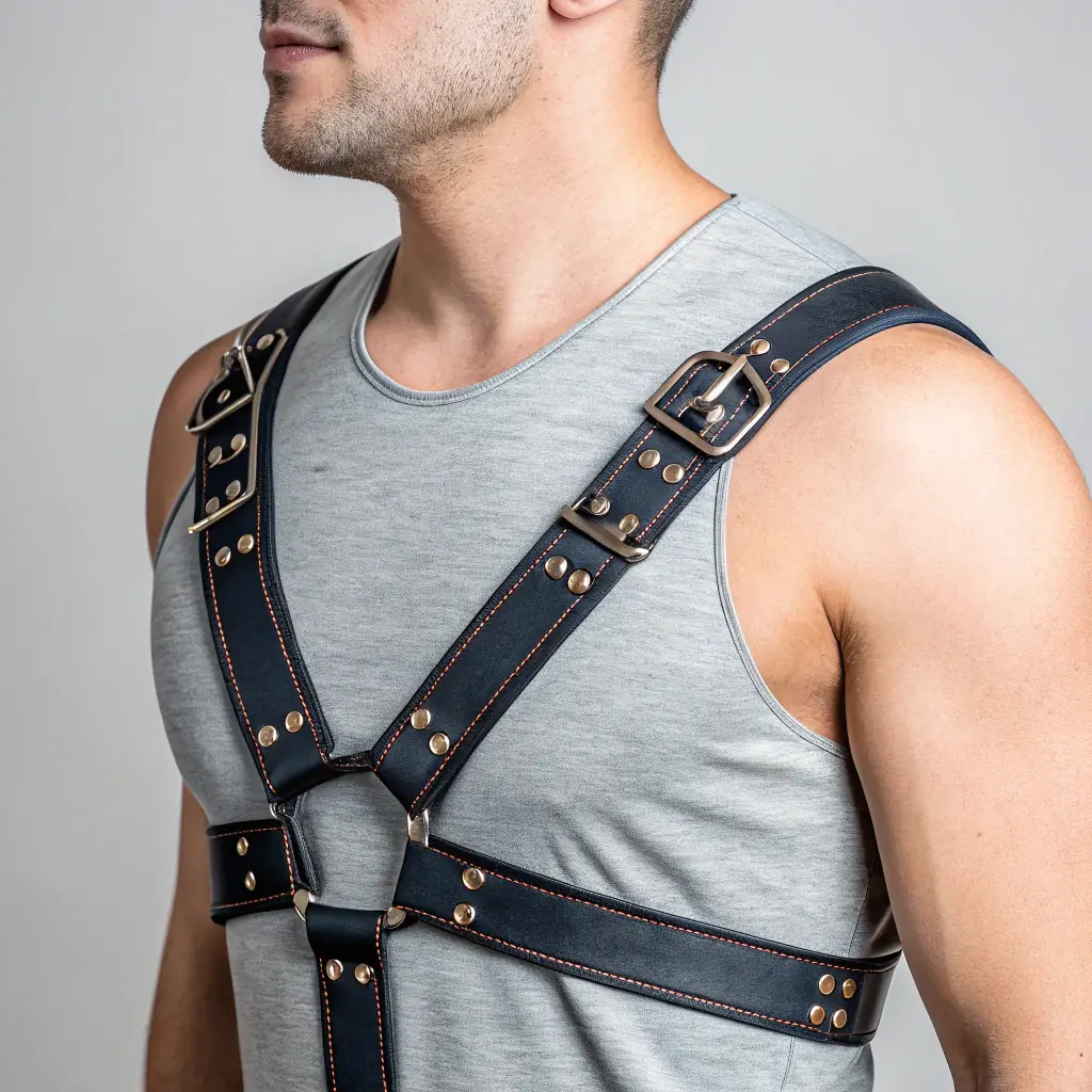 Adjustable Leather Harness for Medium Dogs